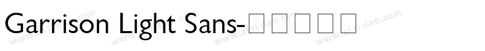 Garrison Light Sans字体转换